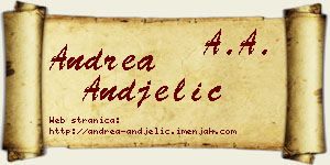 Andrea Anđelić vizit kartica